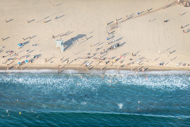 Santa Monica Strand, Blick vom Hubschrauber