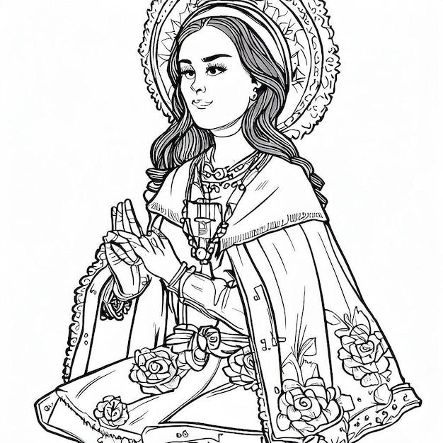 santa rosa de lima ilustración