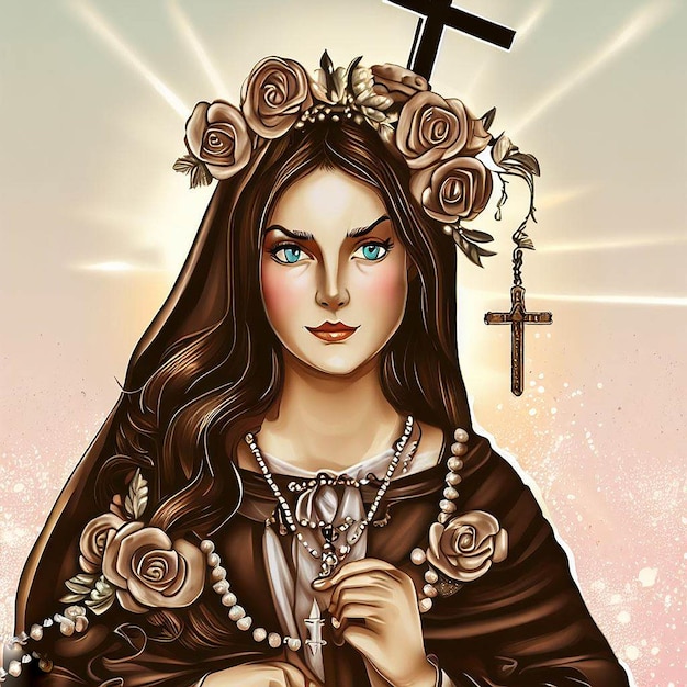 santa rosa de lima ilustración