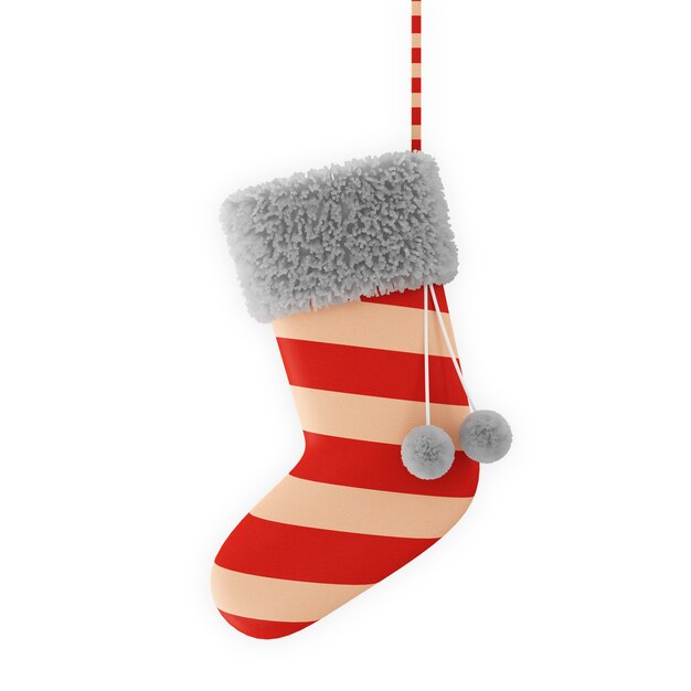 Santa sock isolada no branco