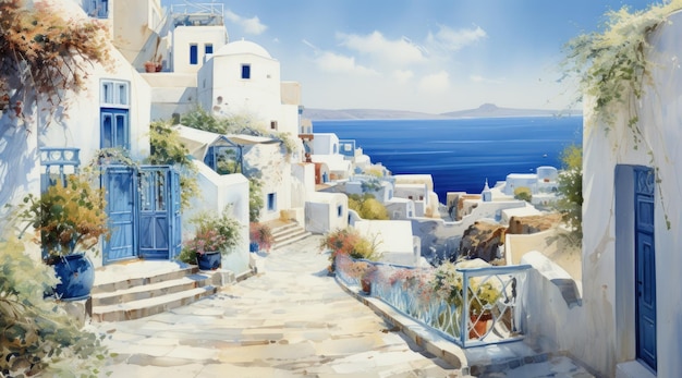 Santorini-Insellandschaft