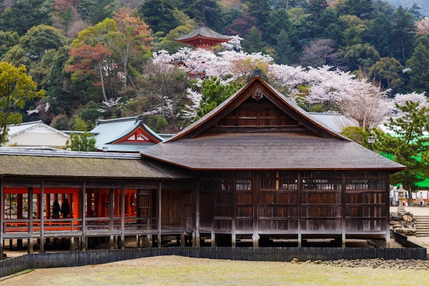 Foto santuario itsukushima en miyajima japón