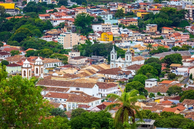 São João del Rei Minas Gerais Brasil Vista da cidade do Cristo Redentor