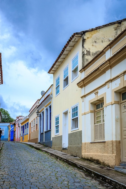 São João del Rei Minas Gerais Brasil Vista de rua da cidade