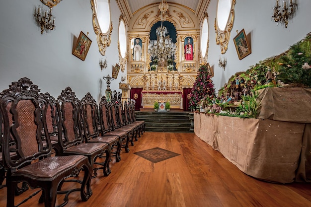 Sao Joao del Rei Minas Gerais Brasil Vista de la calle dentro de la iglesia de Nossa Senhora das Merces