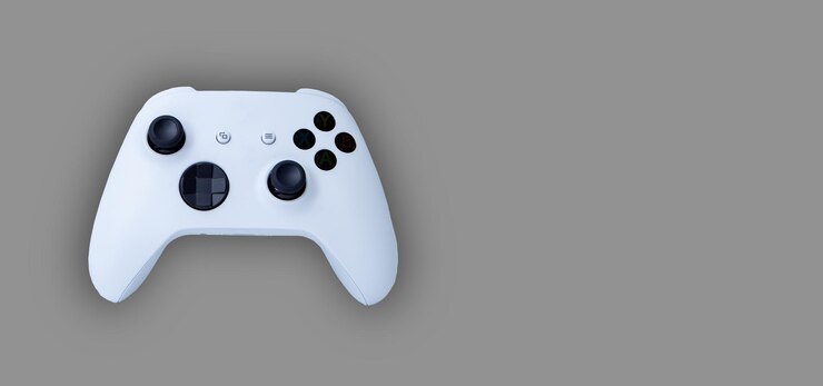 Foto são paulo brasil 03 2022 controle branco do novo console de videogame xbox series s sobre fundo branco