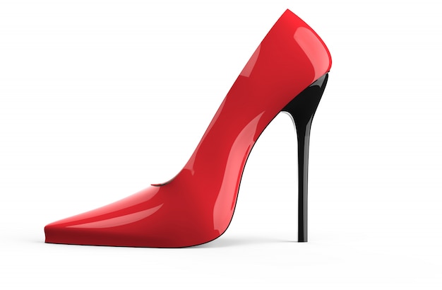 Sapato de salto alto vermelho mulheres