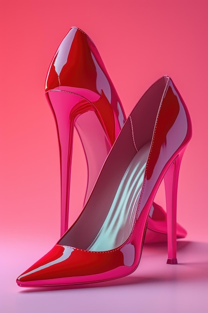 Foto sapatos de estilete vermelho framboesa elegantes