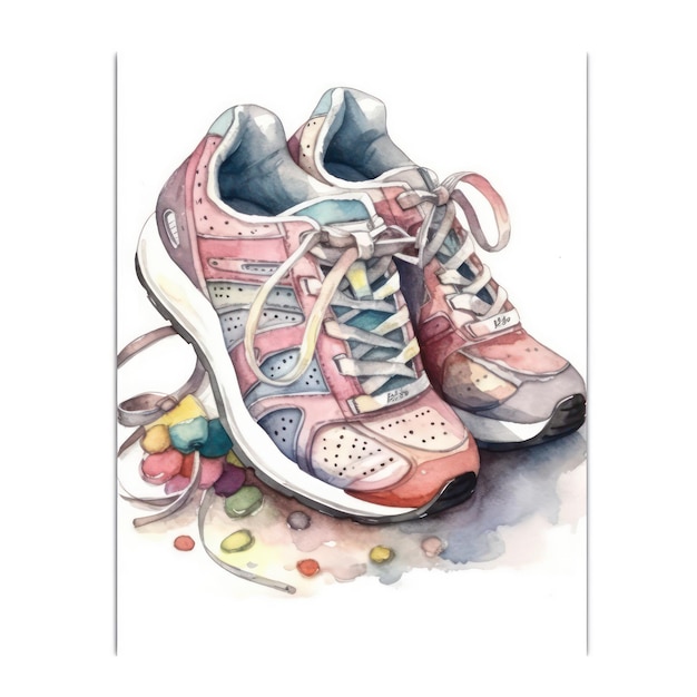 Foto sapatos de ilustração sapatos clipart sapatos de desenho sapatos vetoriais sapatos de aquarela de desenho animado sapatos