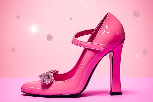 Foto sapatos de salto alto rosa glamourosos sapatos rosa de luxo cor rosa fundo rosa mundo rosa ai genera