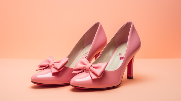 Foto sapatos de salto alto rosa