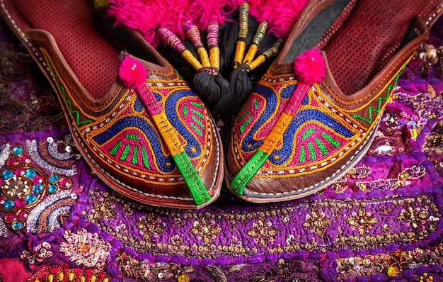 Sapatos étnicos do Rajastão