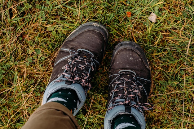 Sapatos para caminhadas nas montanhas