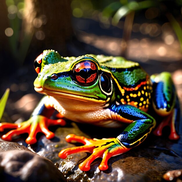 Sapo animal selvagem que vive na natureza parte do ecossistema