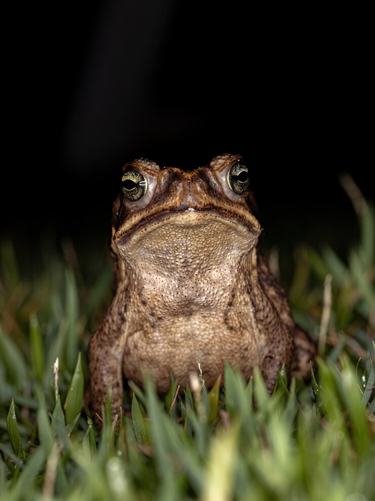 Foto sapo cururu adulto da espécie rhinella diptycha