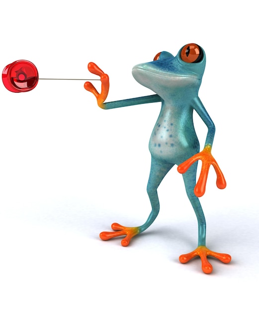 Sapo divertido ilustração 3D