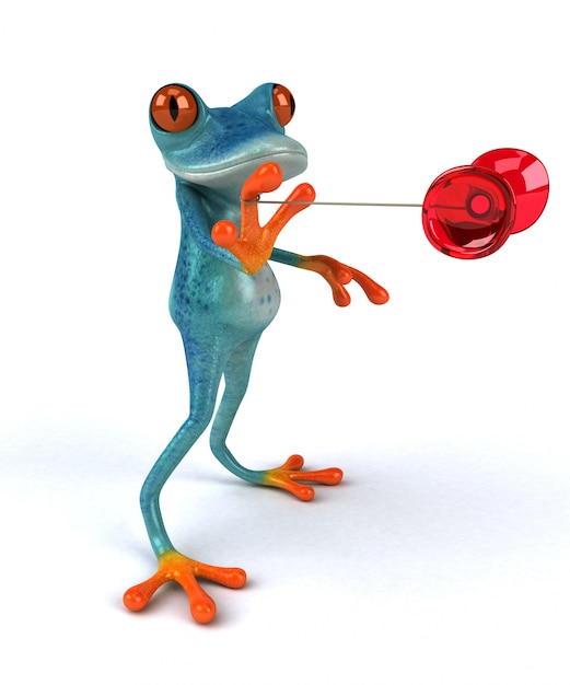Sapo divertido ilustração 3D