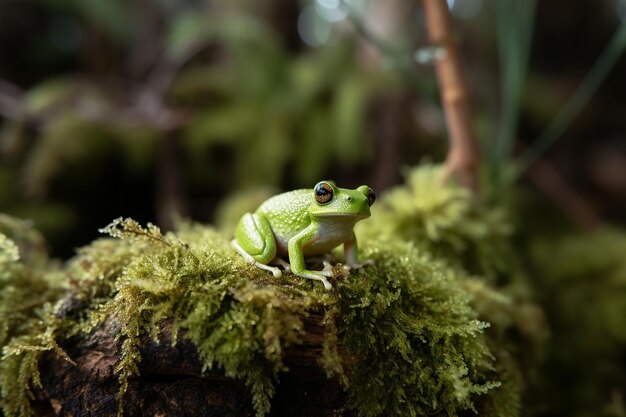 Foto sapo explorando seu habitat terrestre