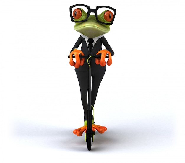 Sapo verde dos desenhos animados 3D divertido