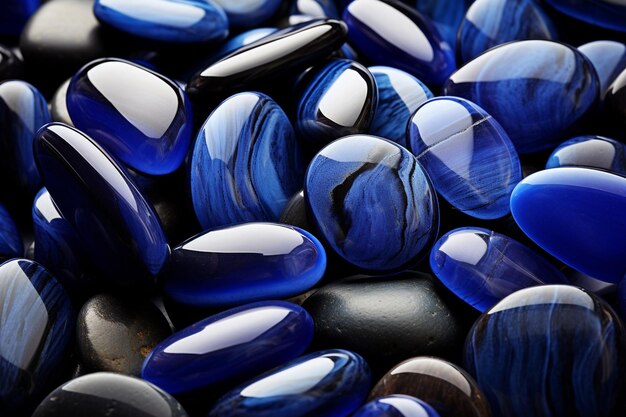 Sapphire Bliss azul con textura negra