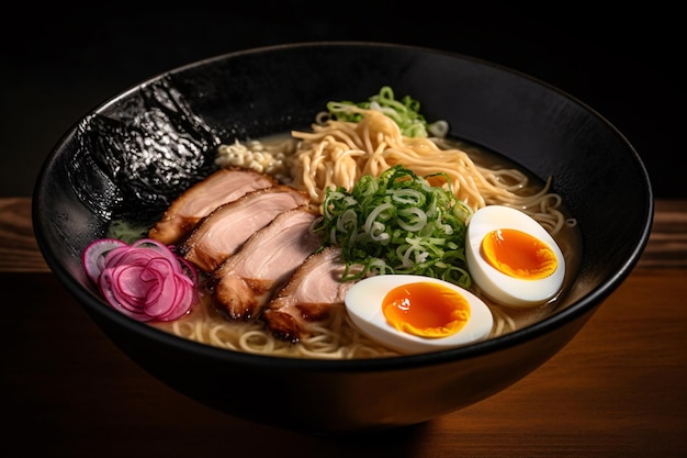 Sapporo miso ramen em uma tigela