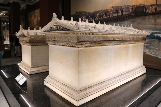 Sarcófago no Museu de Arqueologia de Istambul Istambul Turquia