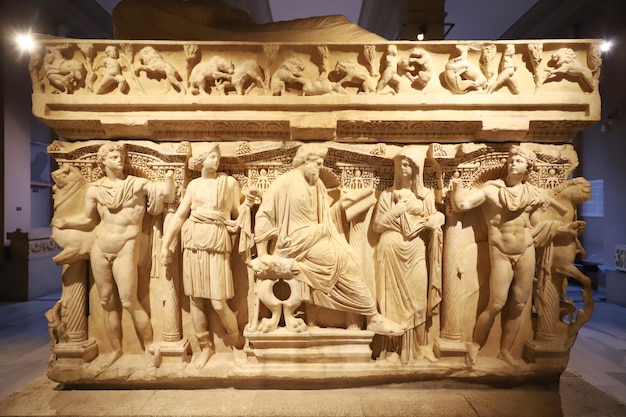 Sarcófago de Sidamara en los museos arqueológicos de Estambul Estambul Turquia