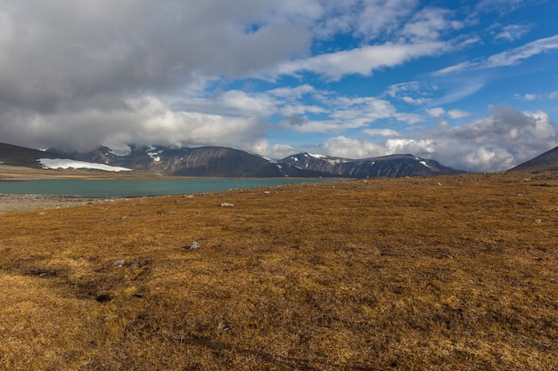 Sarek Nationalpark in Lappland Blick vom Berg