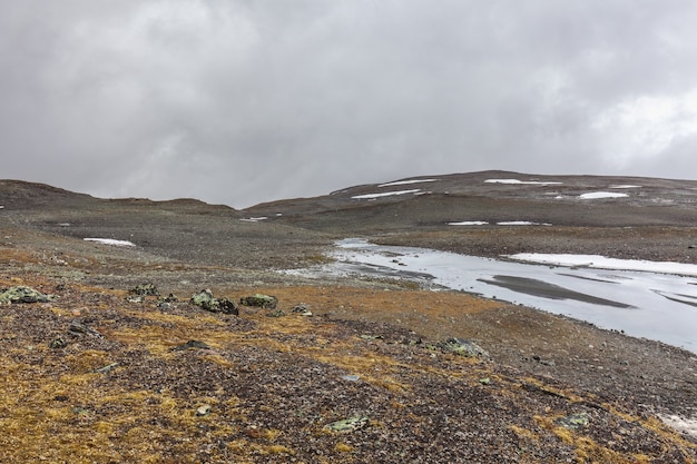 Sarek Nationalpark in Lappland Blick vom Berg
