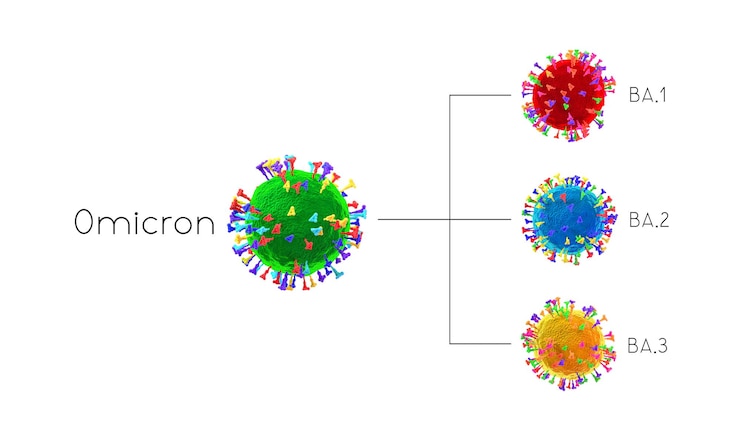Foto sars-cov-2 covid-19 coronavirus omicron variantes
