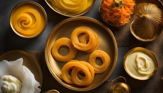 Foto una sartén de comida con un montón de naranjas en ella