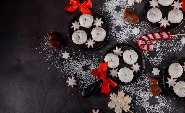 Sartén navideña con deliciosas mini donas