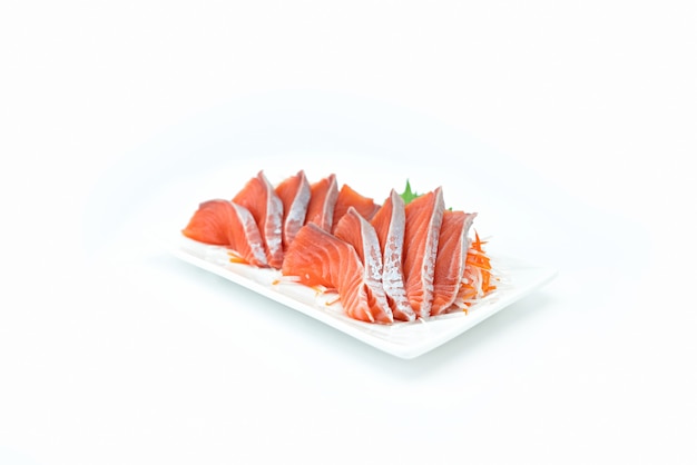 Sashimi de salmão. conceito de comida do japão