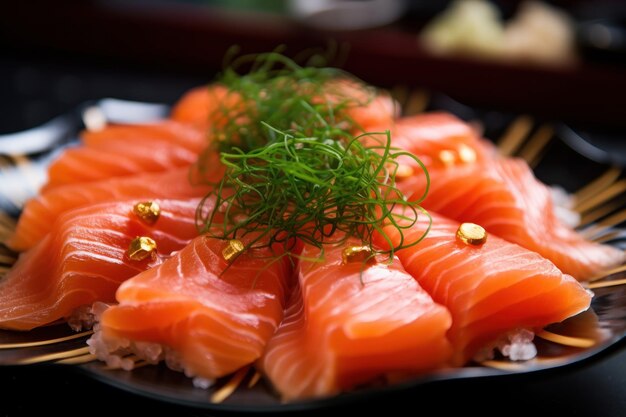 Foto sashimi de salmão