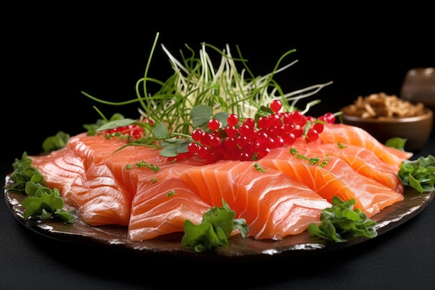 Foto sashimi de salmão