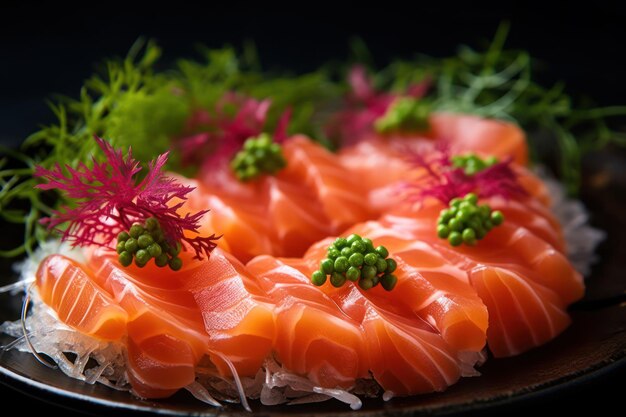 Foto sashimi de salmão