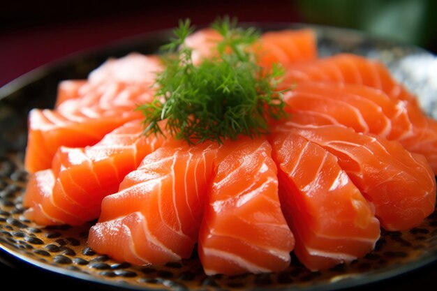 Foto sashimi de salmão