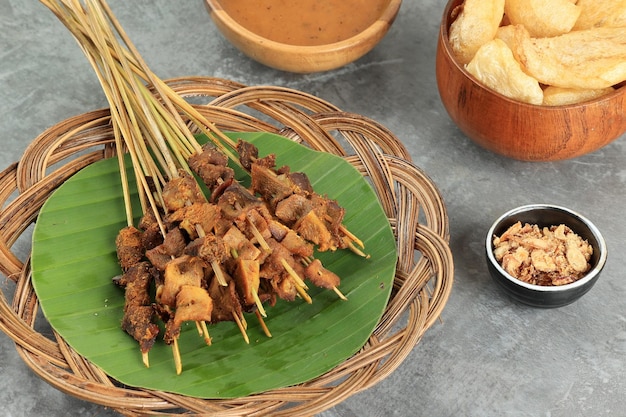 Sate Padang Traditional Food Beef Satay aus Padang Indonesien