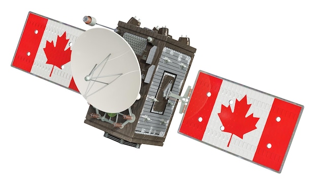 Satélite de representación 3D de Canadá