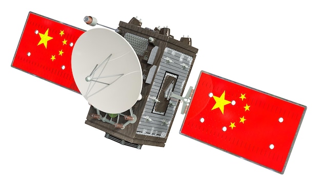 Satélite de representación 3D de China