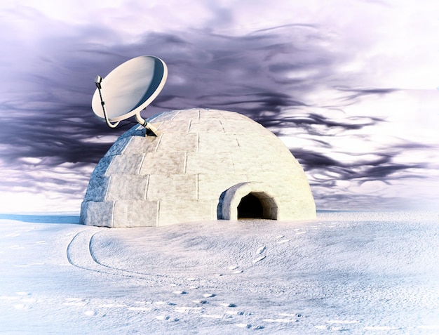 Satellit und Iglu