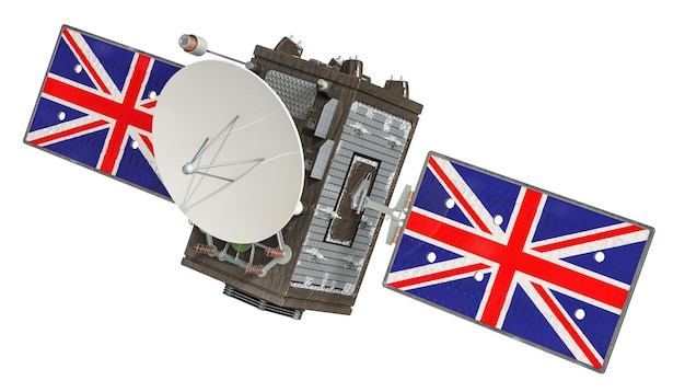 Satellite do Reino Unido renderização 3D