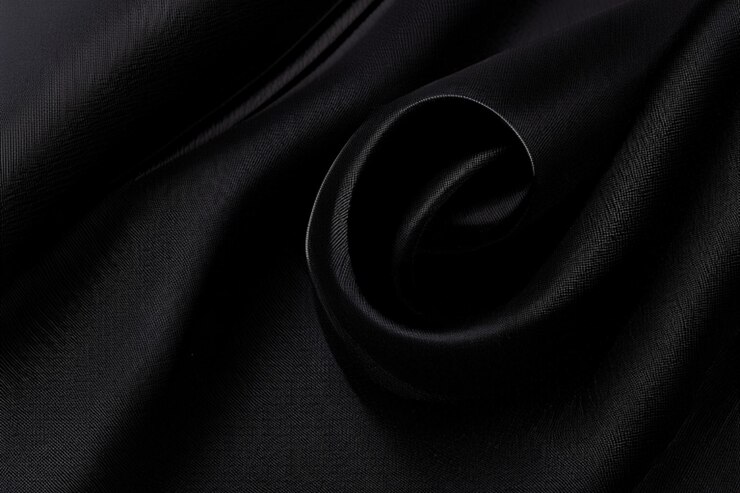 Foto satim preto escuro elegante chique tecido de luxo tecido de seda textura de pano de fundo fundo