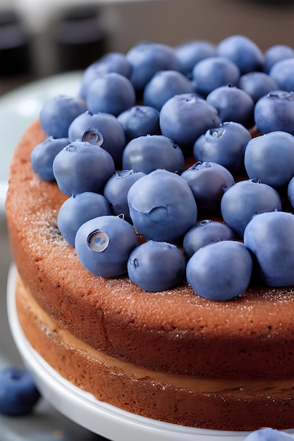 Satisfaga su gusto por lo dulce con una rebanada de pastel de arándanos