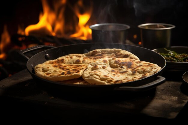 Foto satisfatório parantha ghee comida gerar ai