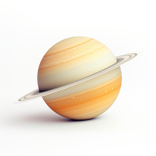 Saturn, der sechste Planet von der Sonne und der zweitgrößte im Sonnensystem