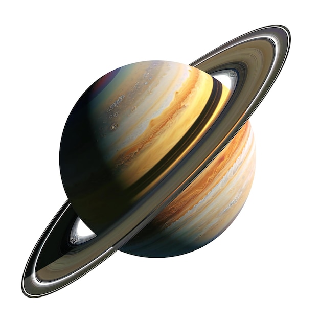Saturn isoliert auf weißem Hintergrund