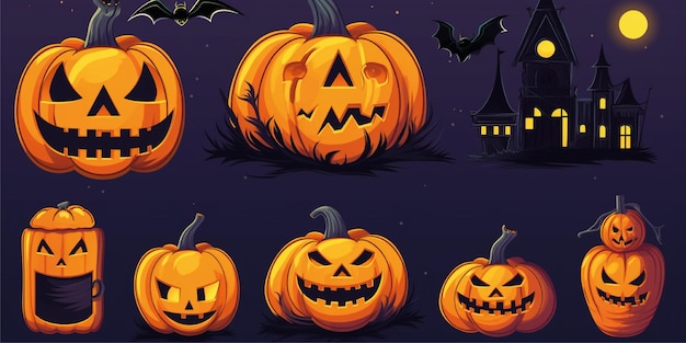 Satz der Halloween-Illustration