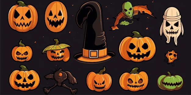 Satz der Halloween-Illustration