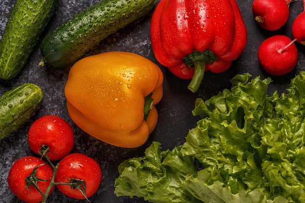 Satz Gemüse zum Kochen als Konzept der gesunden Ernährung